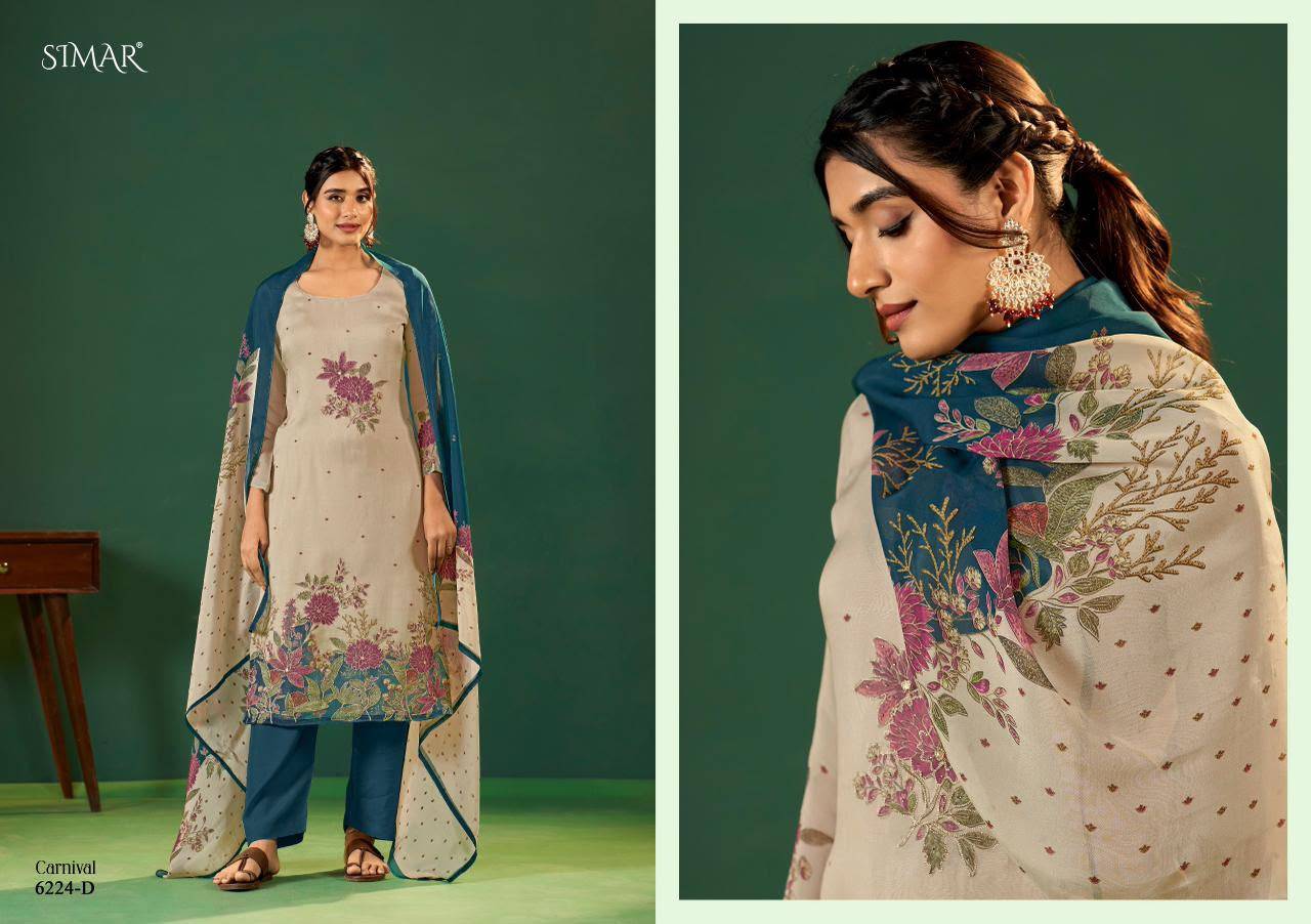 Carnival By Glossy 6224 Series Beautiful Colourful Organza Dresses At Wholesale Price